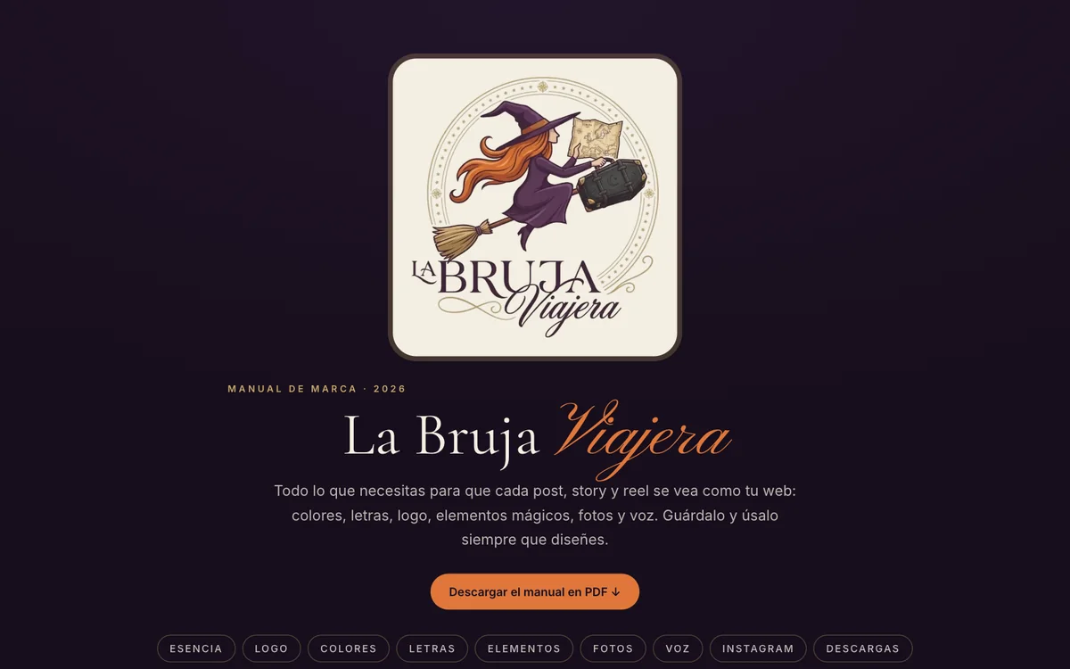 La Bruja Viajera brand manual