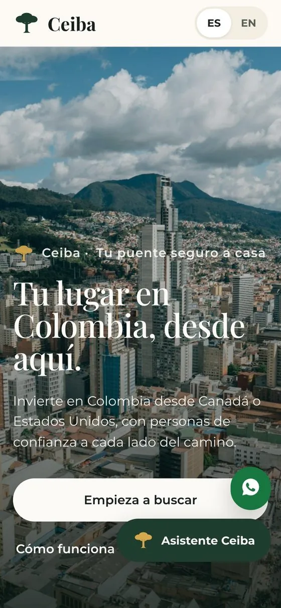 Ceiba on a phone