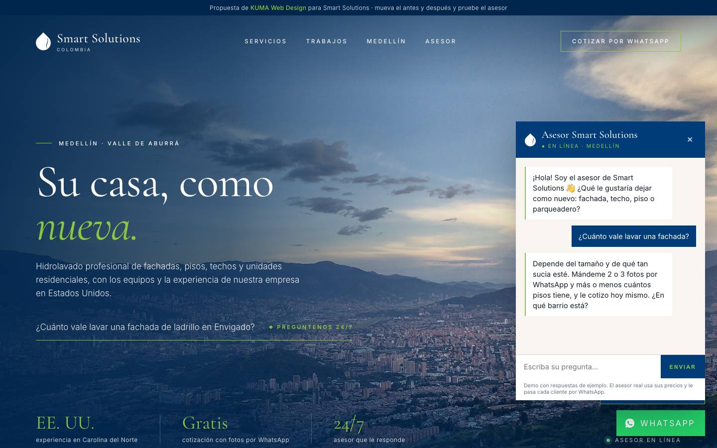Smart Solutions Medellín website