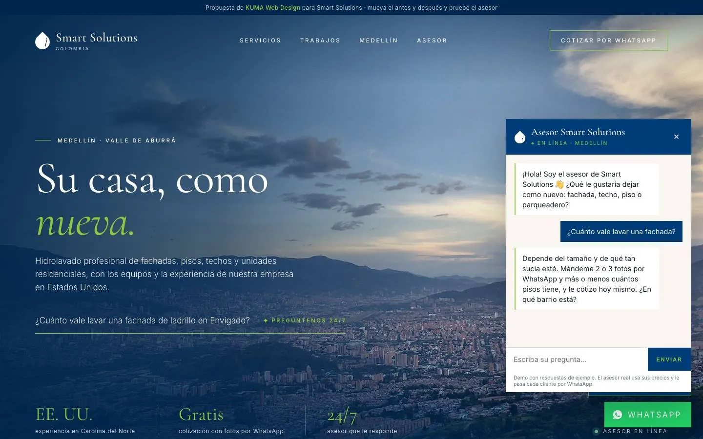 Smart Solutions Medellín website